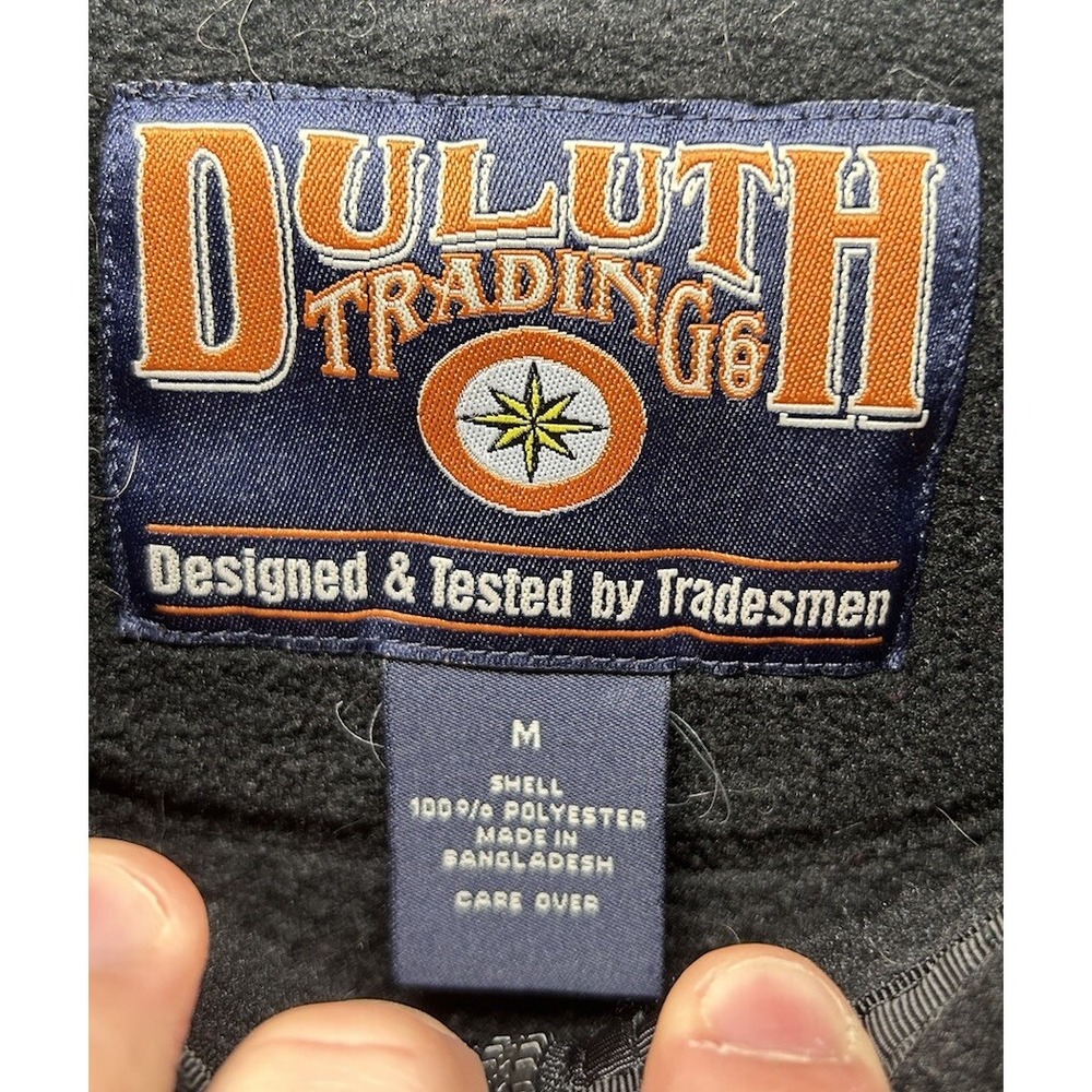 Duluth Trading Mens Size M Black Long Sleeve 1/4 Fleece Pullover Jacket (J13) - Picture 4 of 6